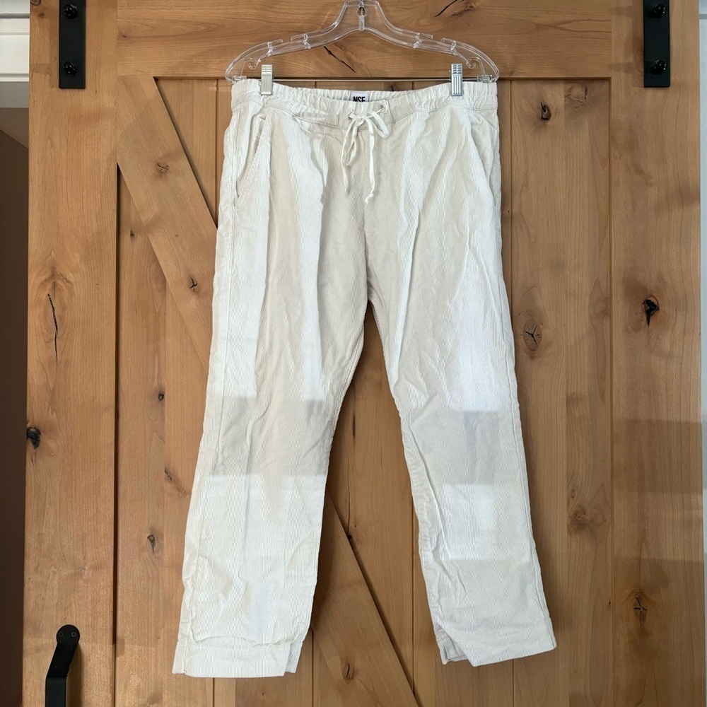 NSF Drawstring Corduroy Cropped Pants Size Small